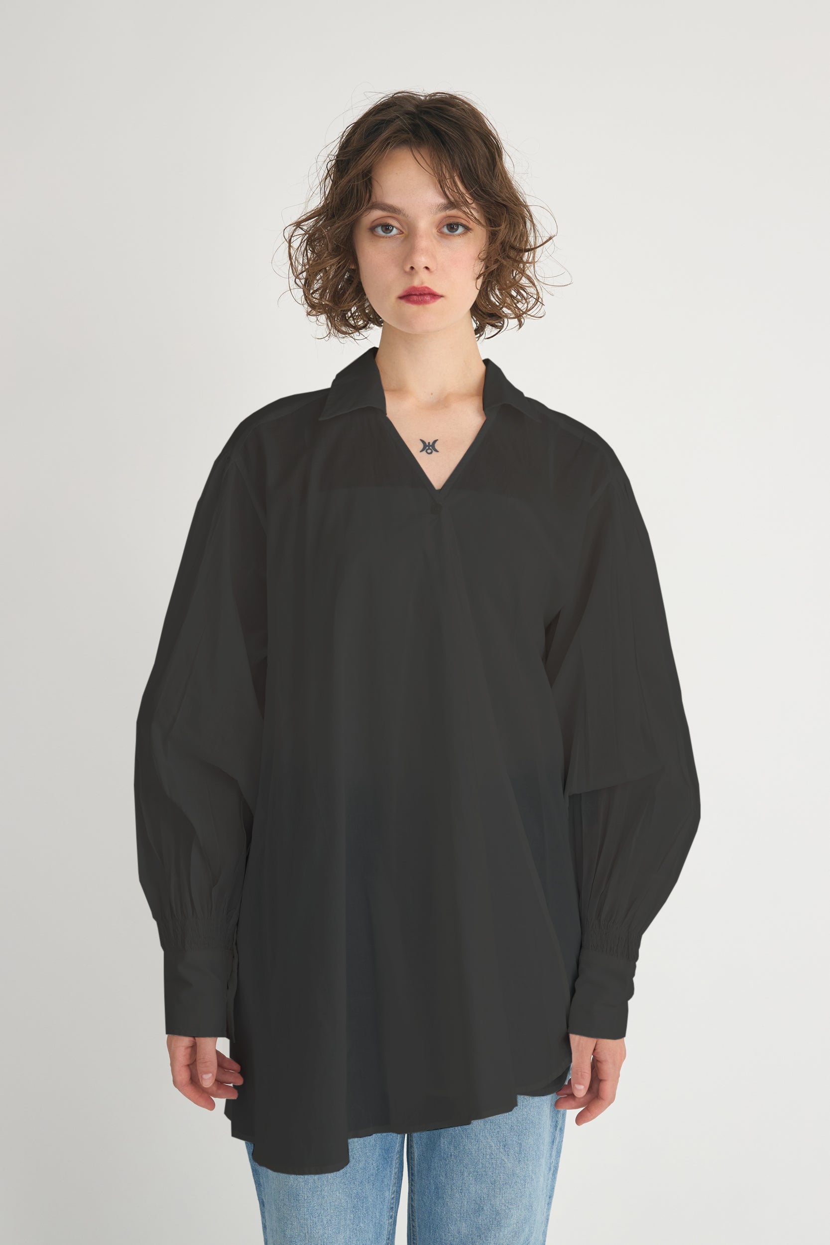 cachecoeur blouse│BLACK