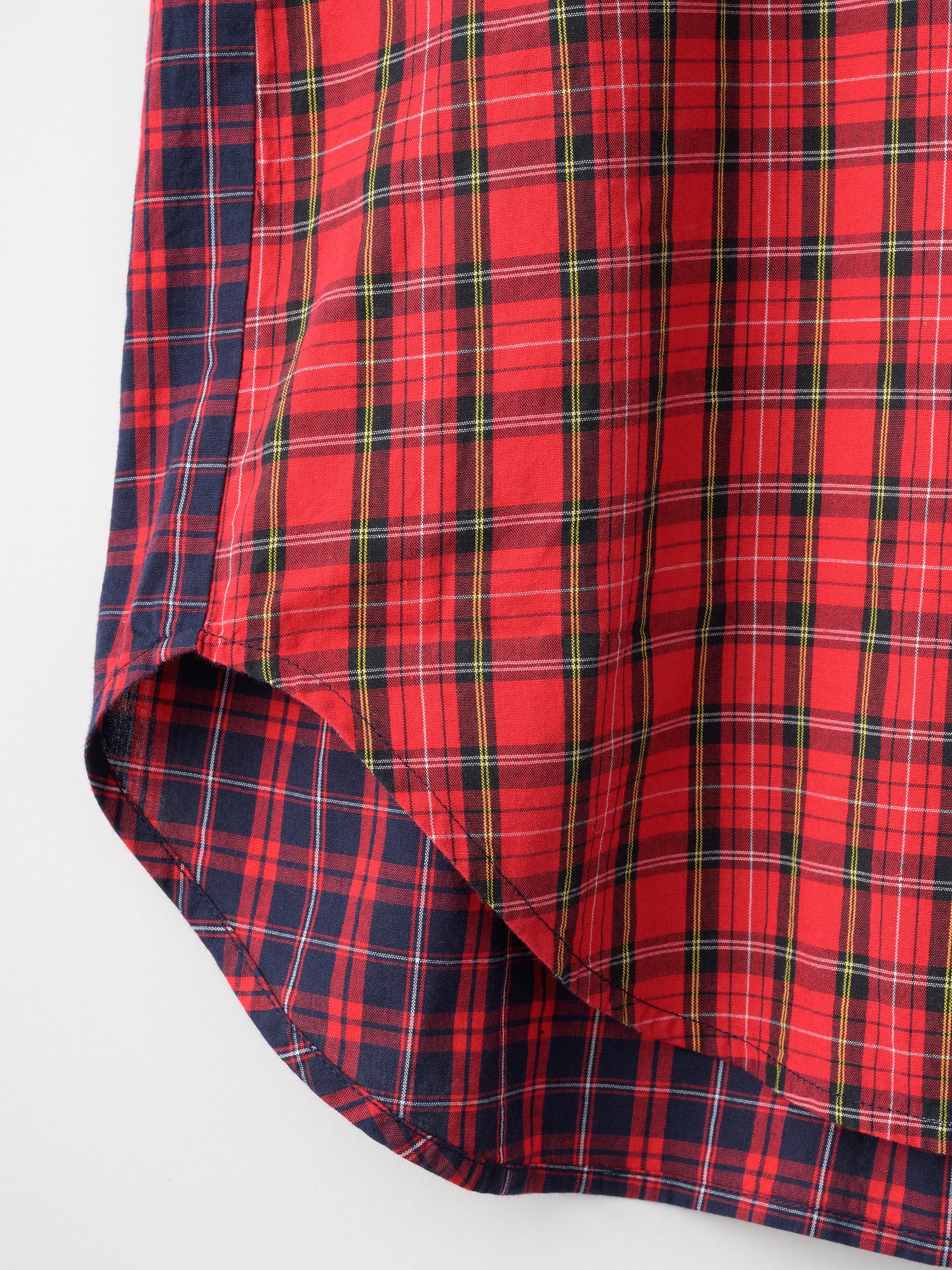 cotton frill collar check shirts ｜RED