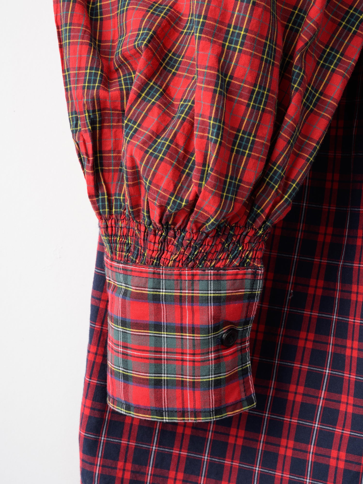 cotton frill collar check shirts ｜RED