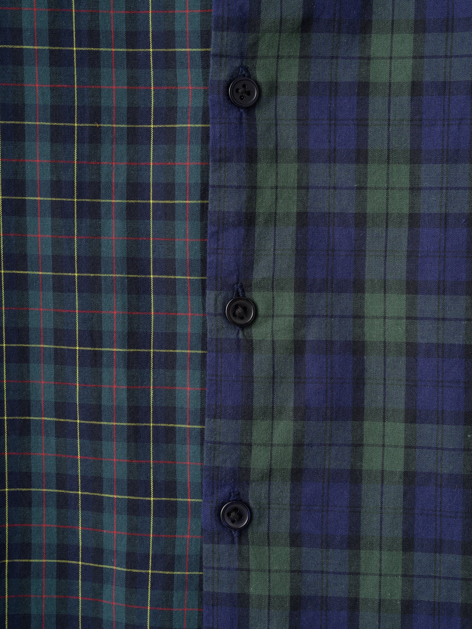 cotton frill collar check shirts ｜GREEN