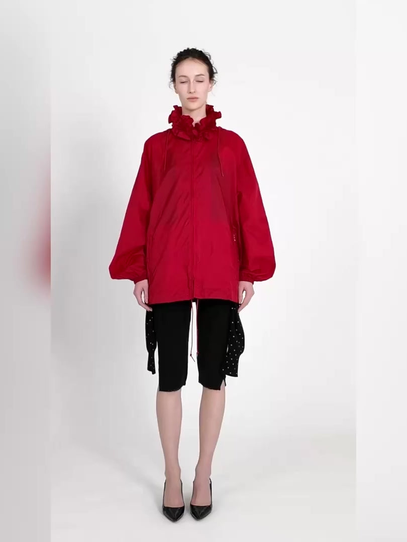 griguri】pocketable wind breaker｜RED