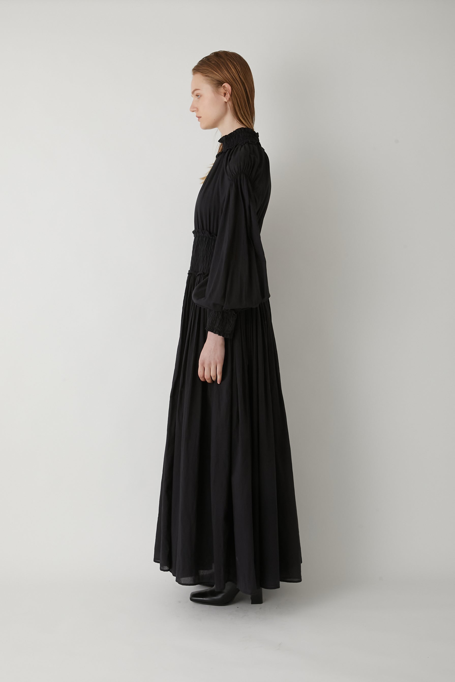 cotton voil dress │ BLACK
