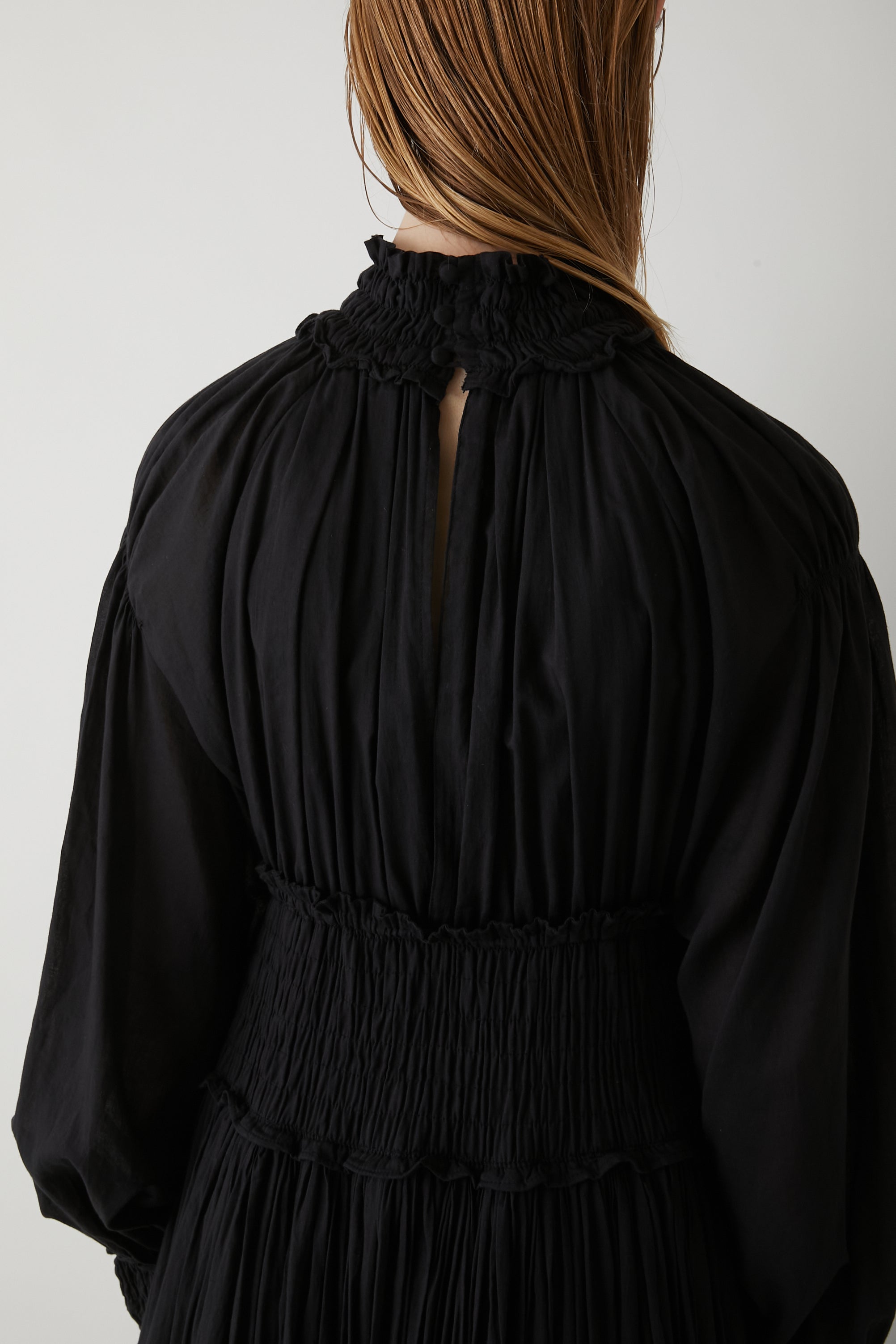 cotton voil dress │ BLACK