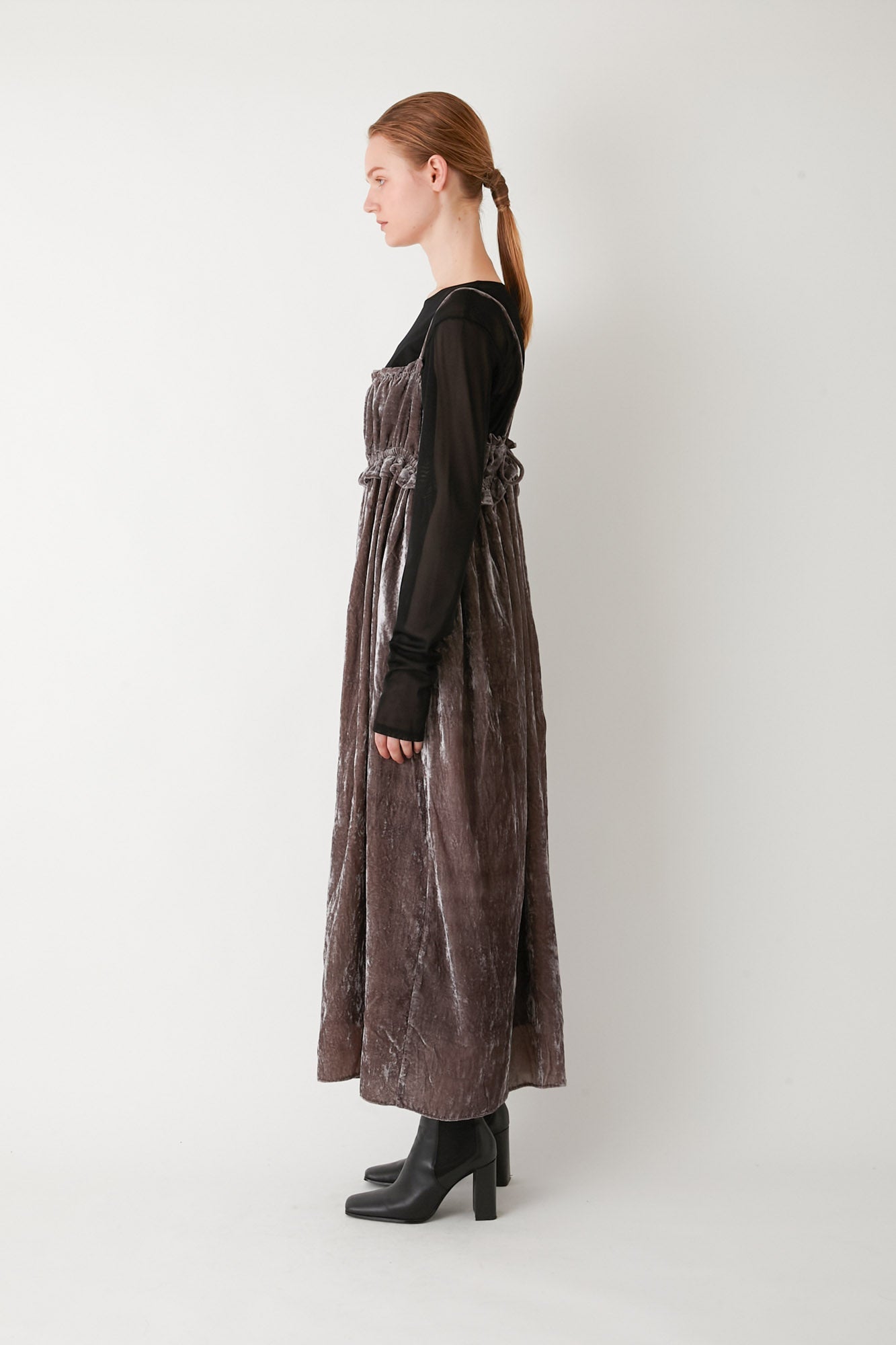 【SECRET SALE】velvet camisole onepiece │ GREY