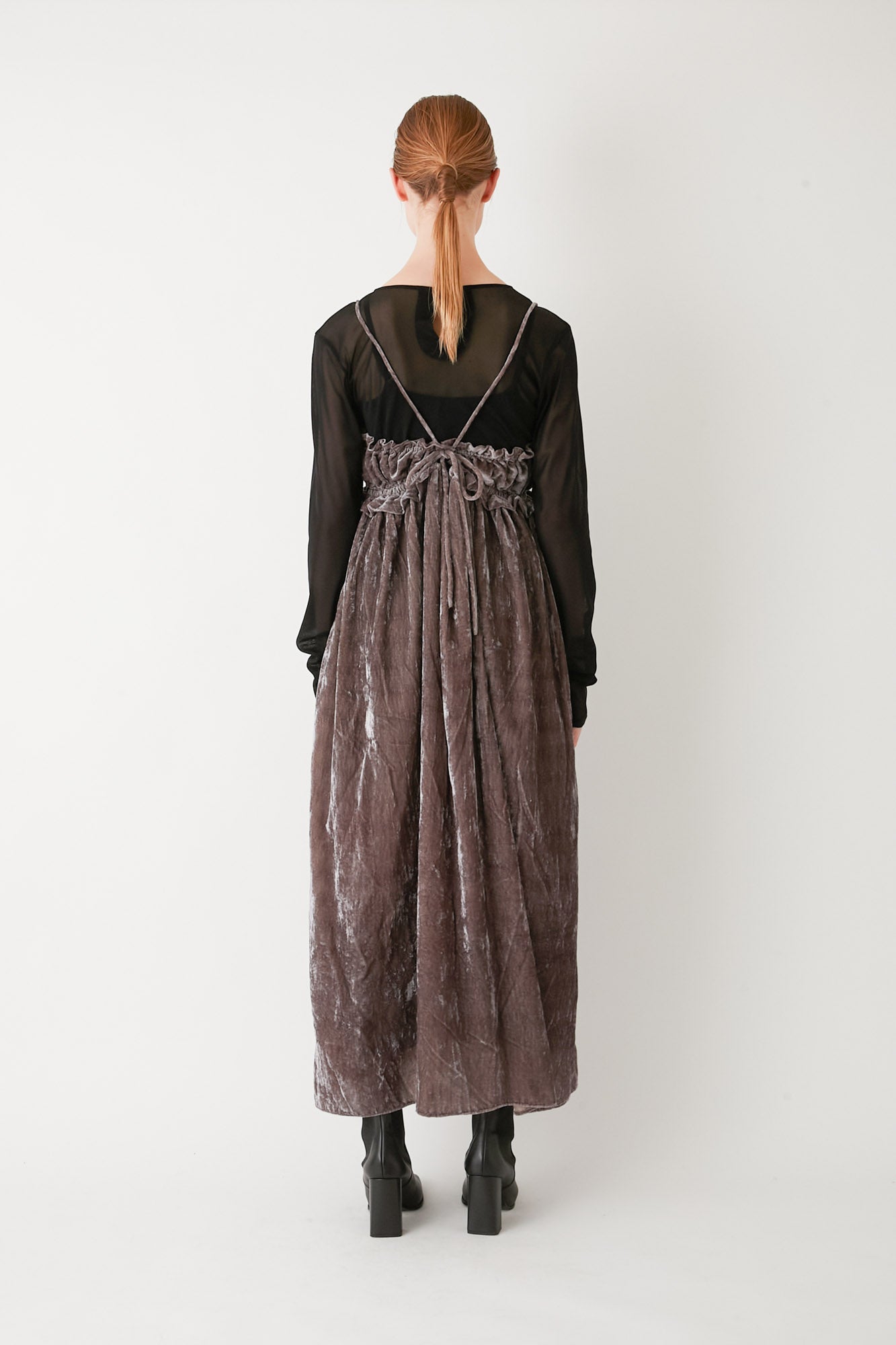 [SECRET SALE] velvet camisole onepiece │ GRAY