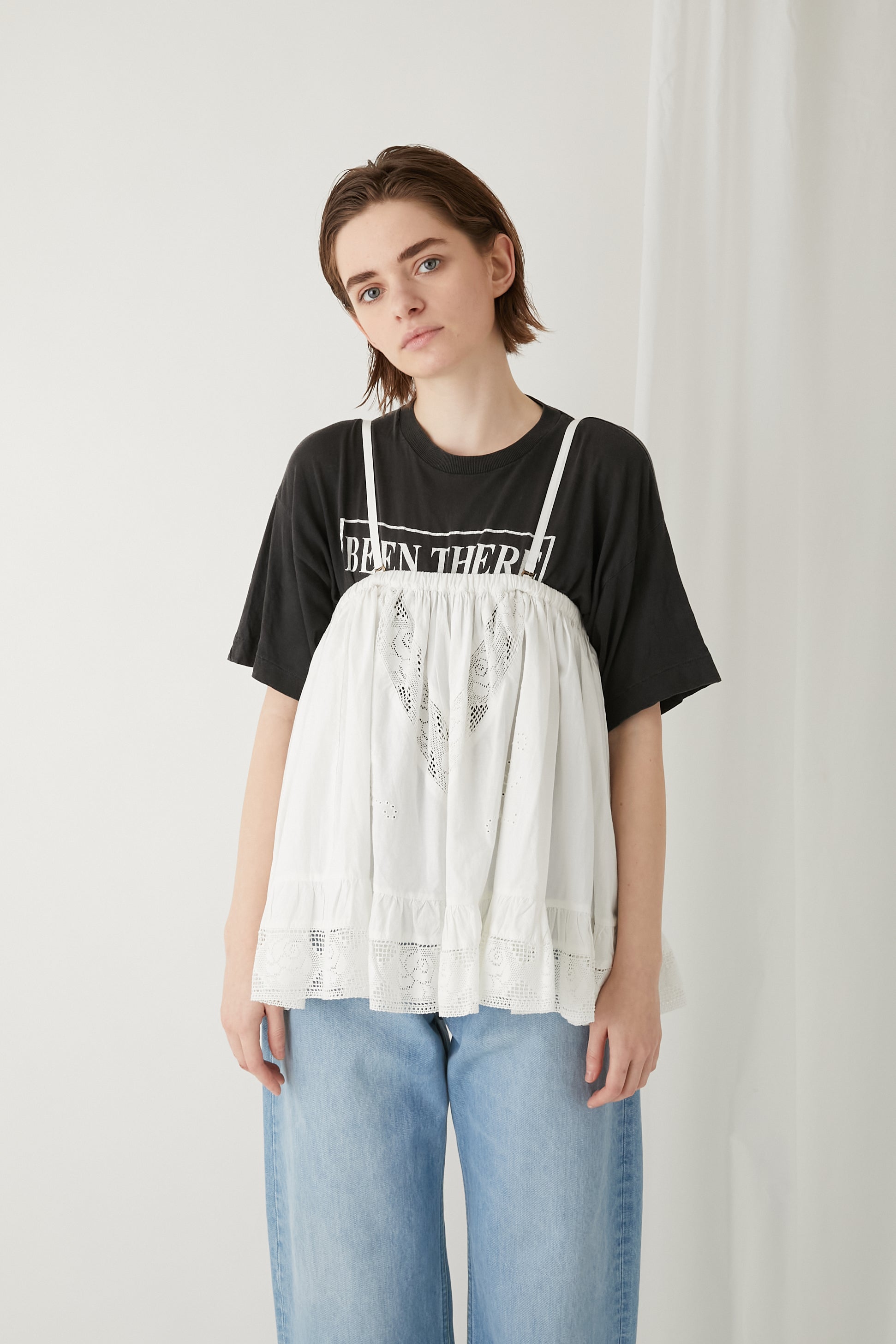 SECRET SALE】2way embroidery mini skirt │ WHITE