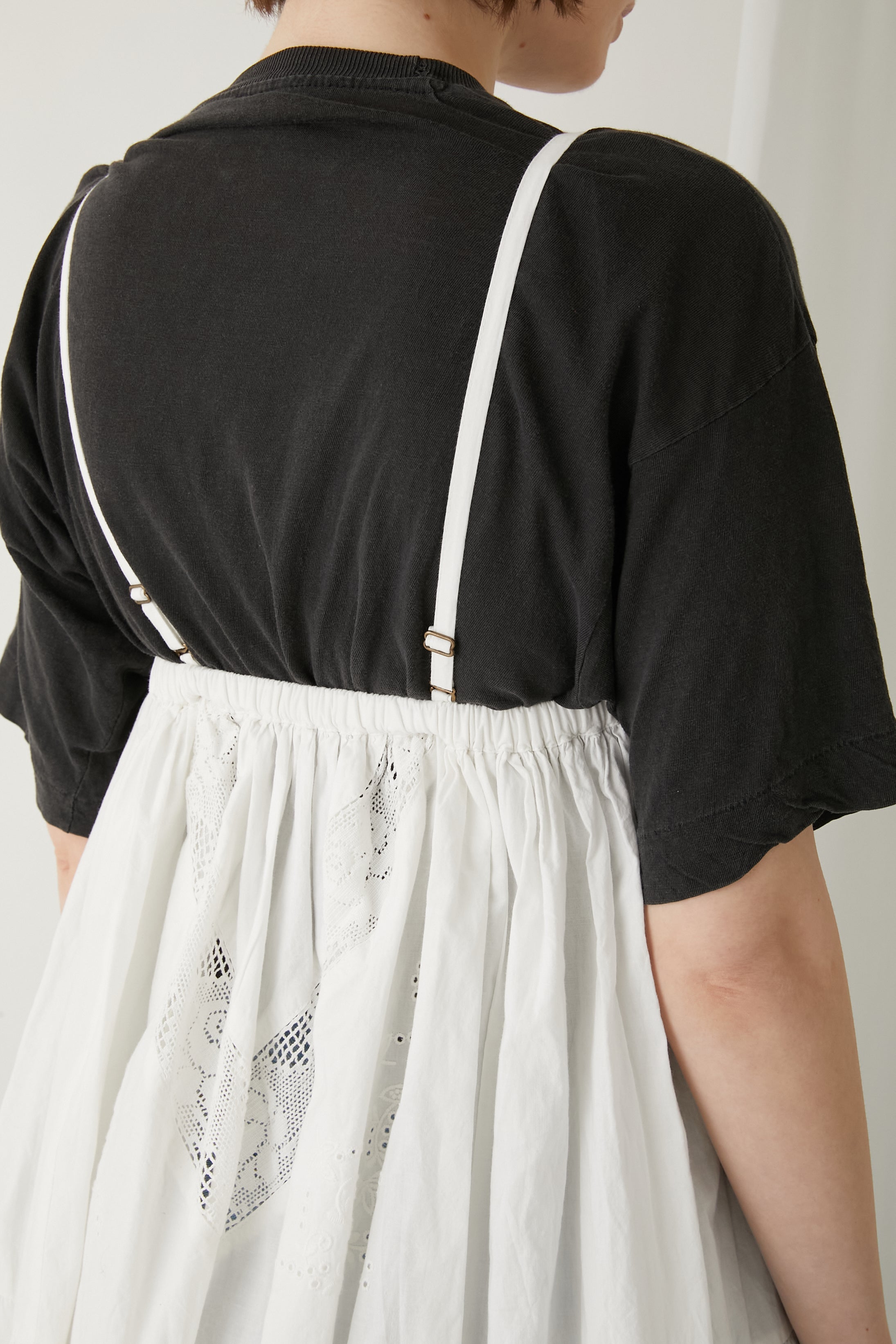 2way embroidery mini skirt │ WHITE
